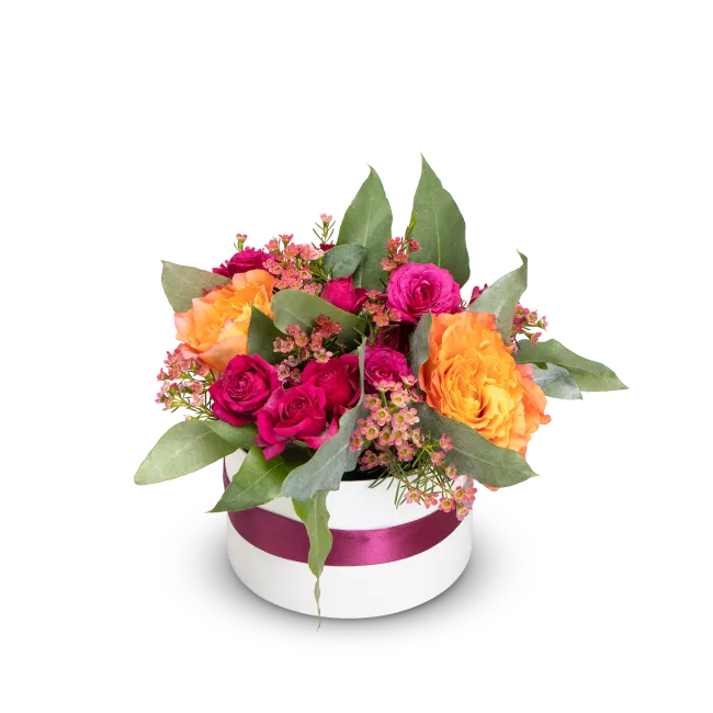 Box with roses